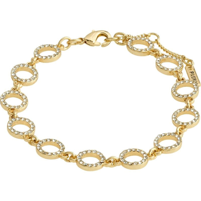 Rogue Recycled Crystal Halo Bracelet - Gold Plated