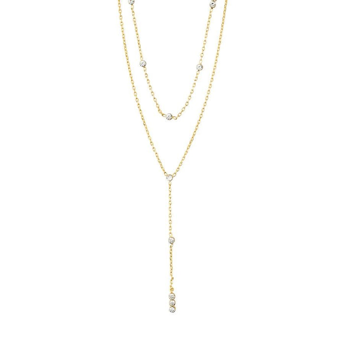 Kamari Necklace - Gold Plated Crystal