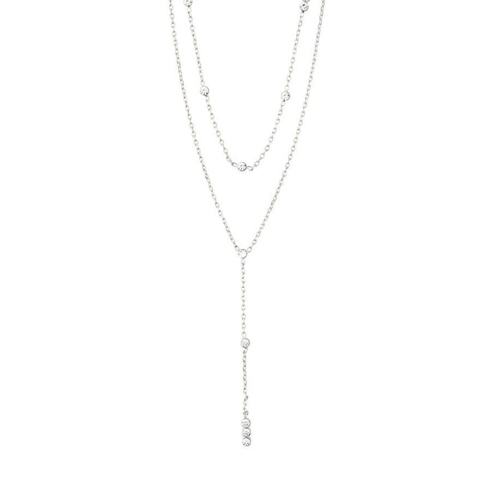 Kamari Necklace - Silver Plated Crystal