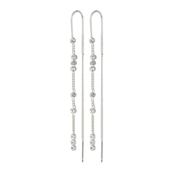 Kamari Earrings - Silver Plated Crystal