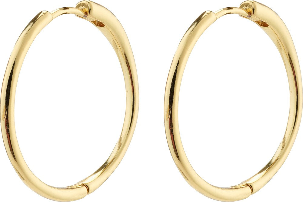 Eanna Recycled Large Hoops - Gold Plated