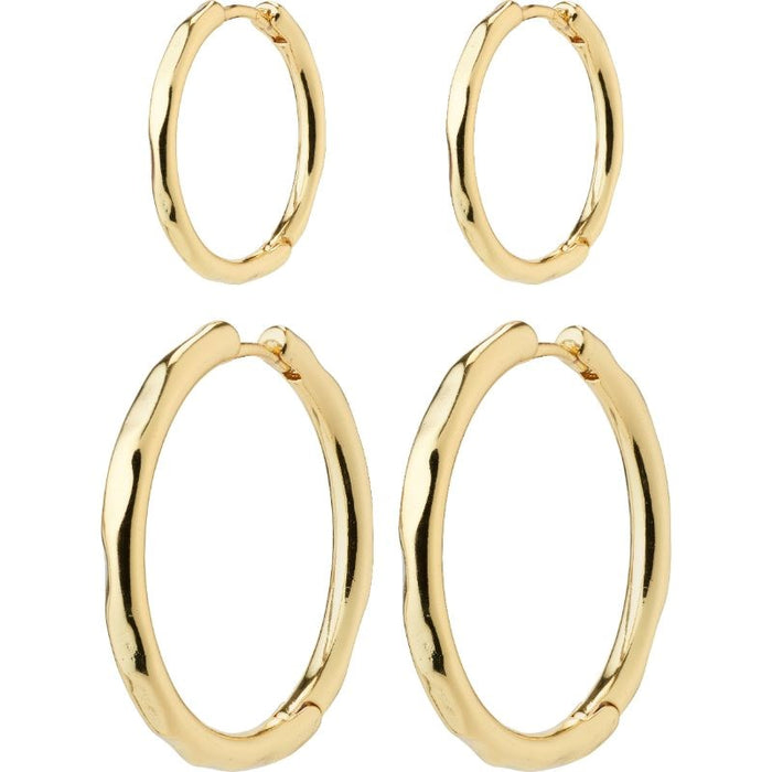 Eve Hoop Earrings 2-In-1 Set - Gold Plated